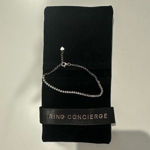 Ring Concierge Mini Diamond Tennis Bracelet, Half, White Gold